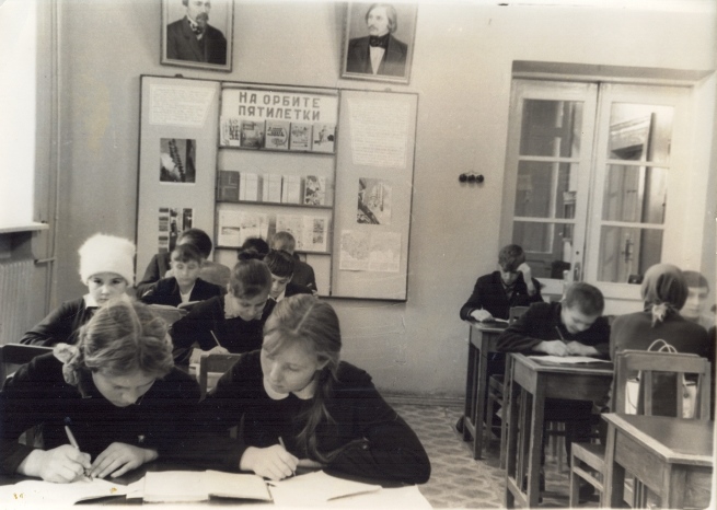 Читальный зал библиотеки в 1959 г